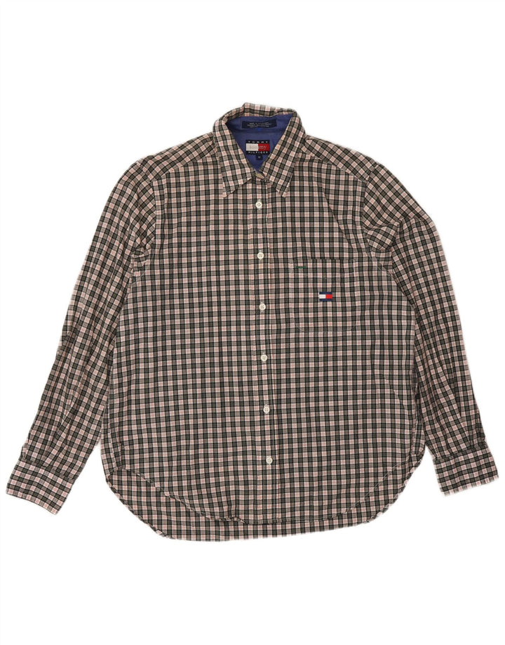 Koszula damska TOMMY HILFIGER US 8, bawełniana w średnią szarą kratkę