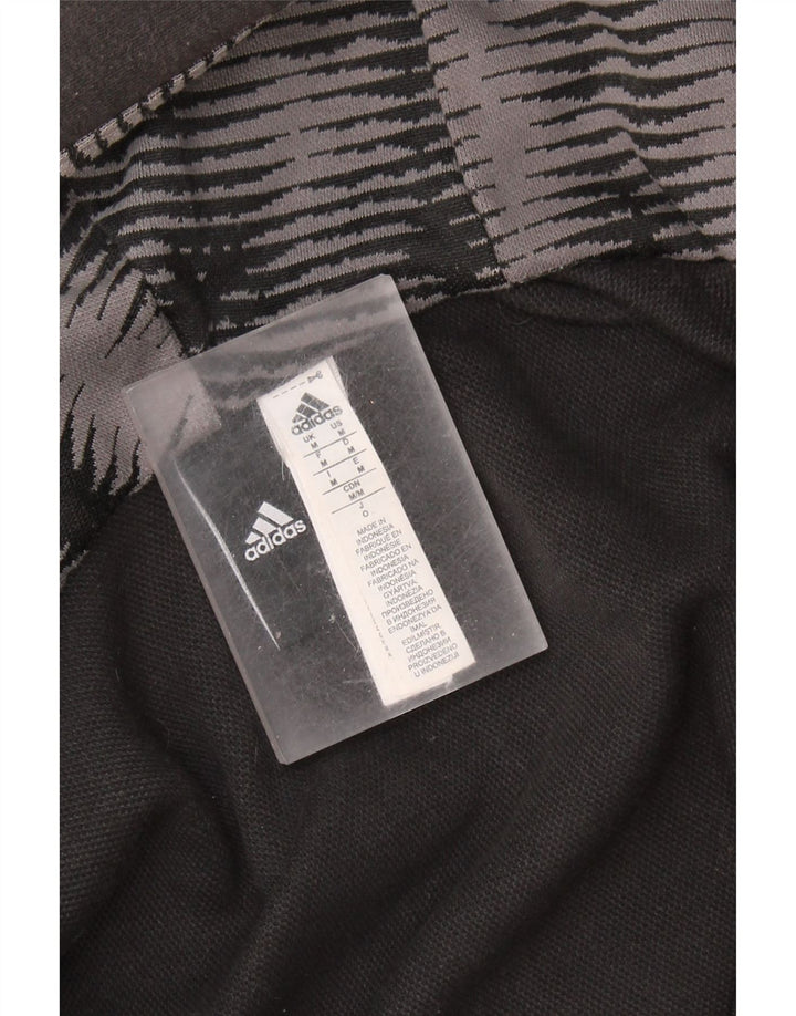 Męski sweter z kapturem i zamkiem ADIDAS, średniej wielkości, czarny, bawełniany