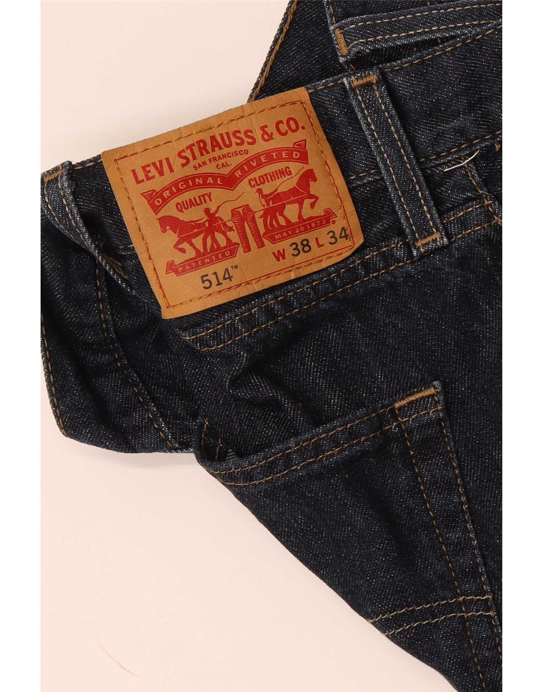 Męskie dżinsy Levi's 514 Straight W38 L34 Granatowe