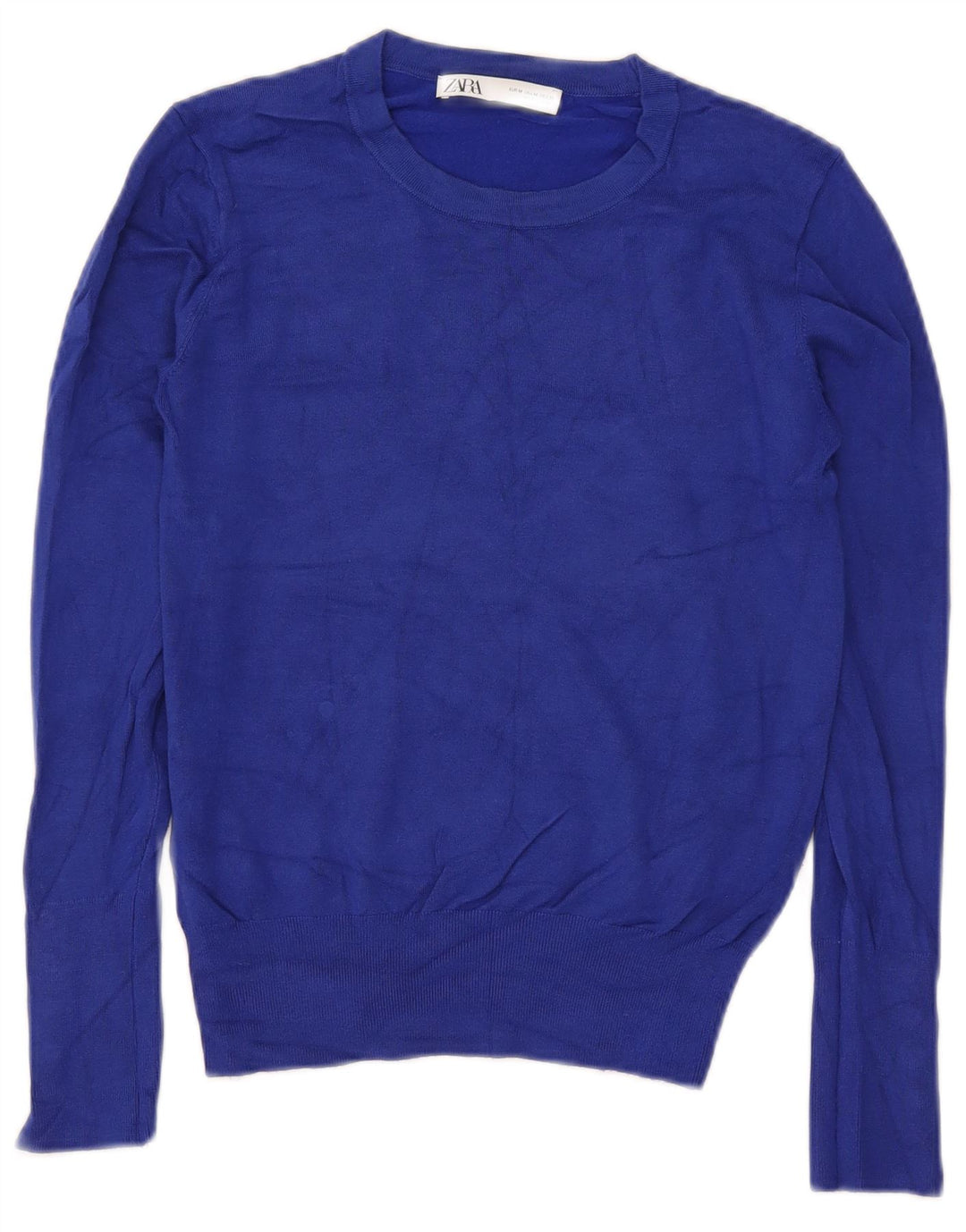 Sweter damski Zara z okrągłym dekoltem, UK 12, średni niebieski