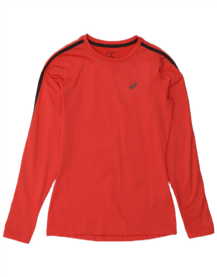 Damski top Asics z długim rękawem, UK 6 XS, różowy poliester z blokami kolorów