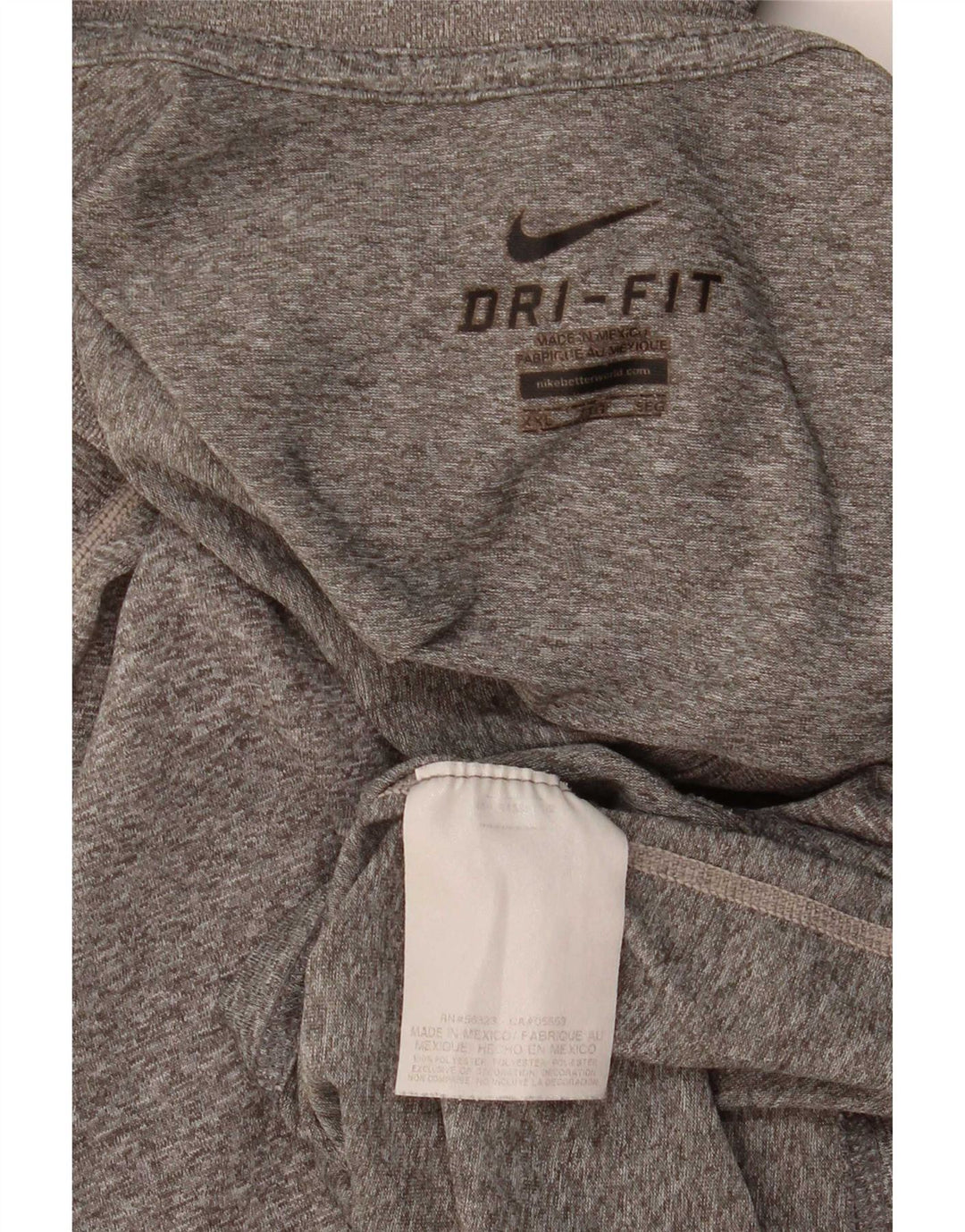 Męski T-shirt Nike Dri Fit Top 2XL Szary, nakrapiany poliester