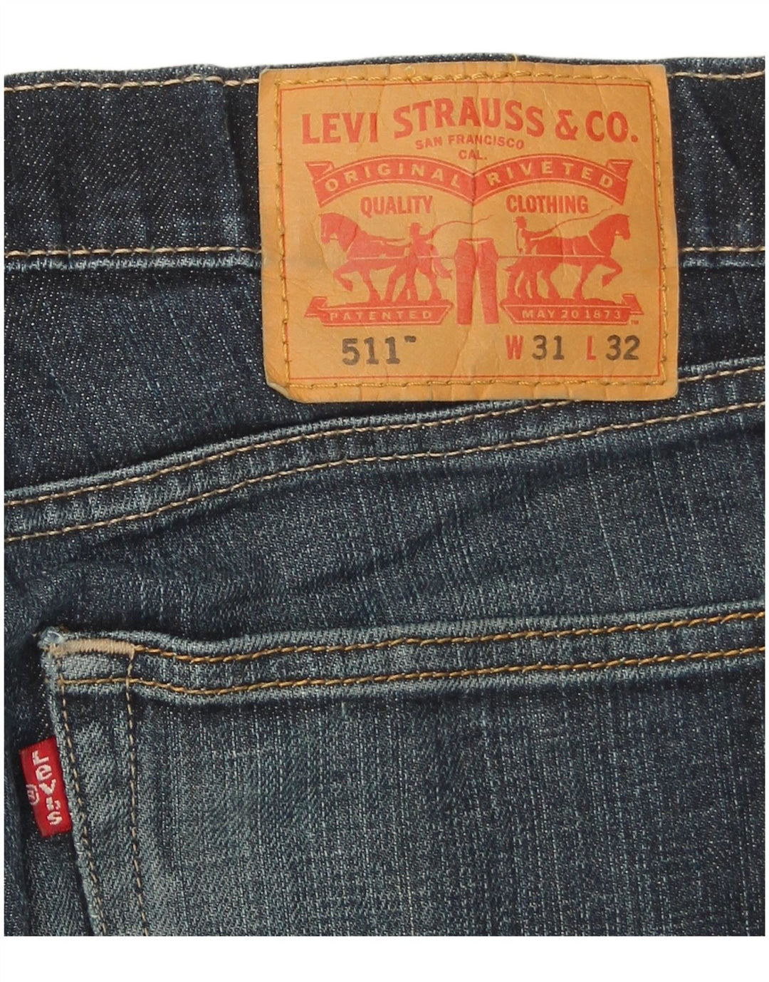 Męskie jeansy Levi's 511 Slim W31 L32 Niebieskie bawełniane