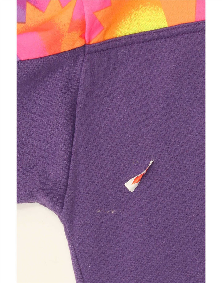 Męska bluza z zamkiem w stylu vintage, średnio fioletowa, geometryczna