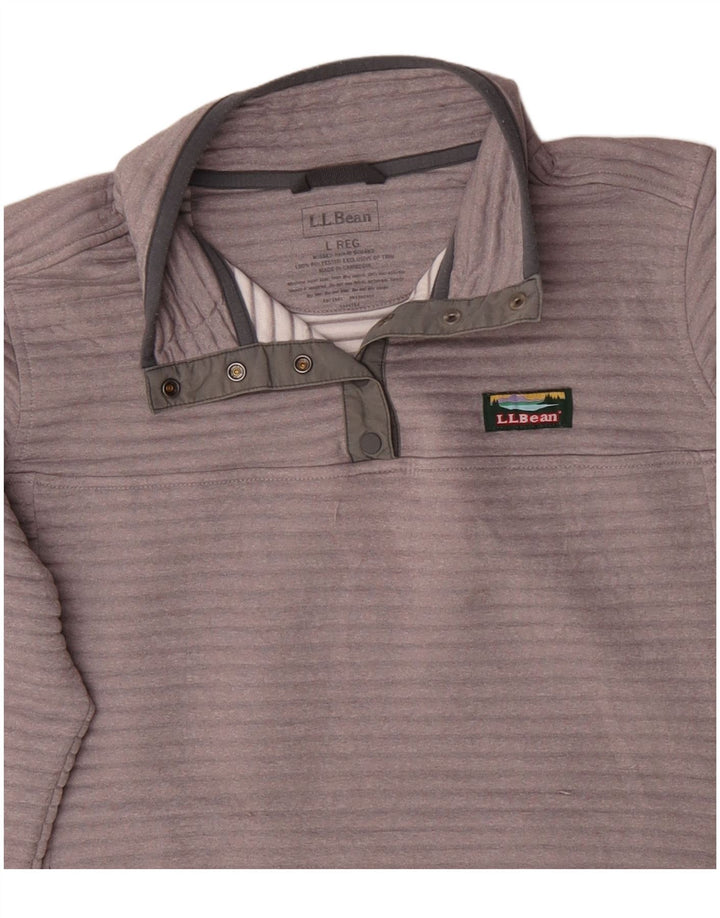 Damska bluza z dekoltem w kształcie litery L.L.Bean, UK 16, duży, szary poliester