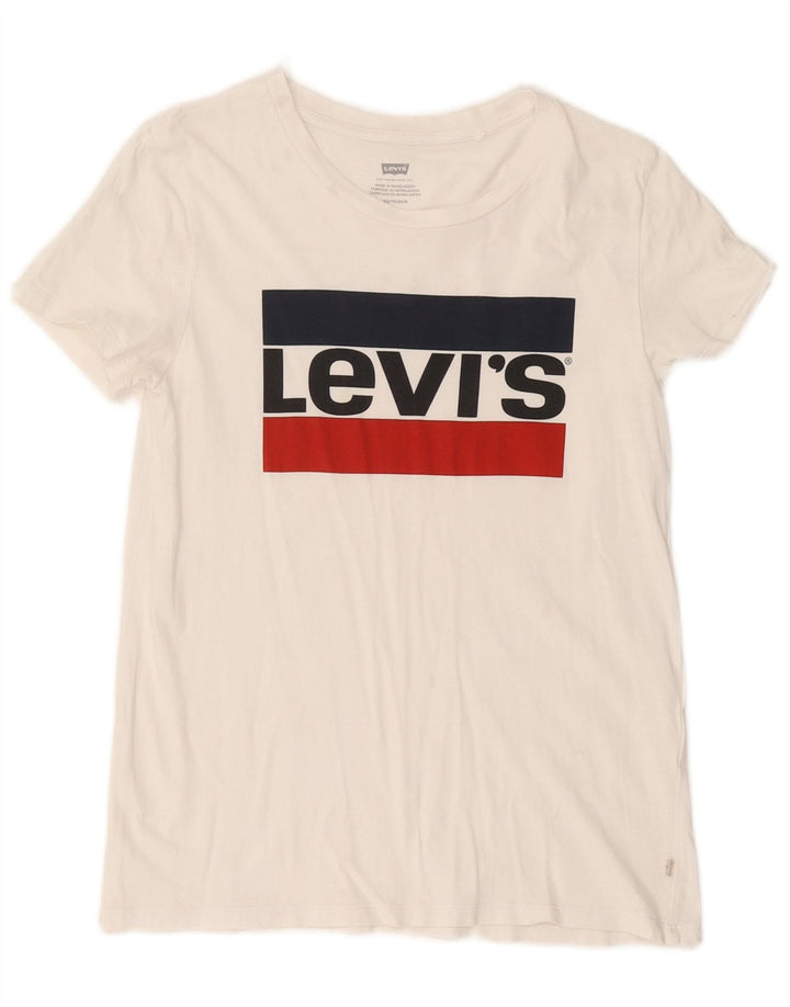 Damska koszulka z grafiką LEVI'S Top UK 6 XS, biała