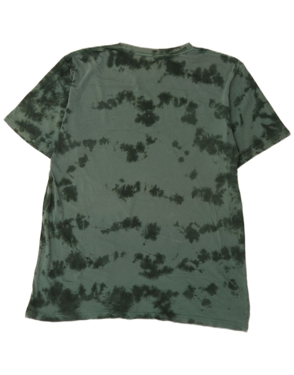 Męski T-shirt z grafiką DC, bawełniany top XL, zielony Tie Dye