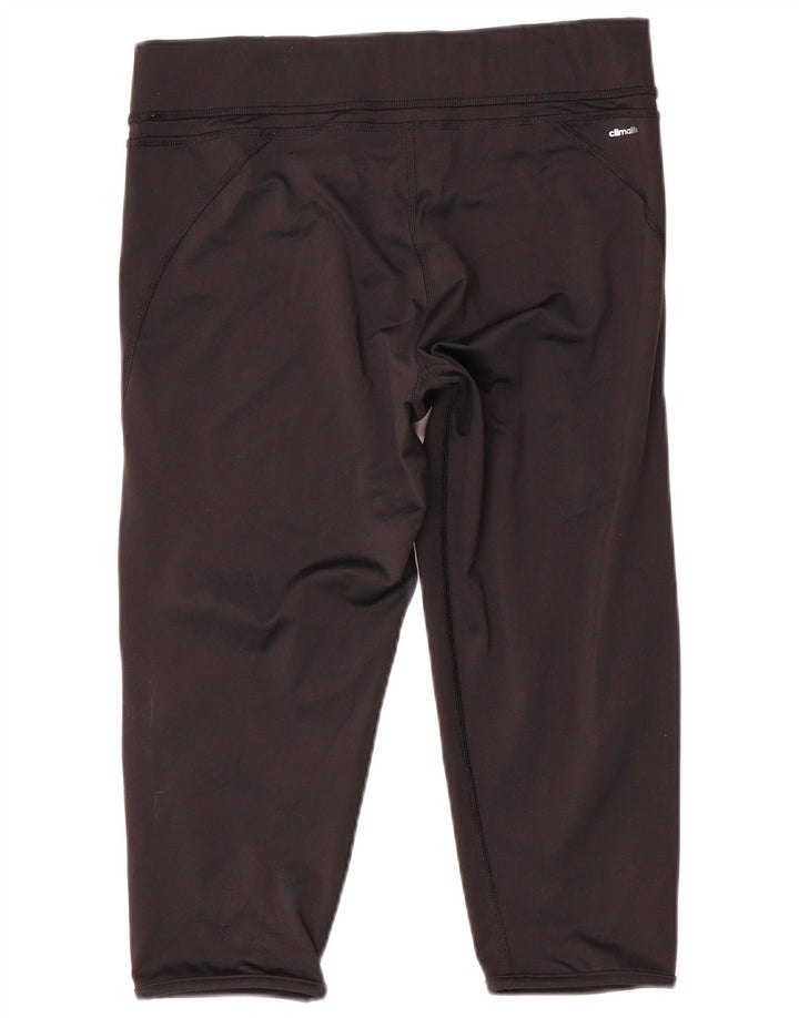 Damskie legginsy Adidas Climalite Capri UK 16/18, duże, czarne, poliestrowe