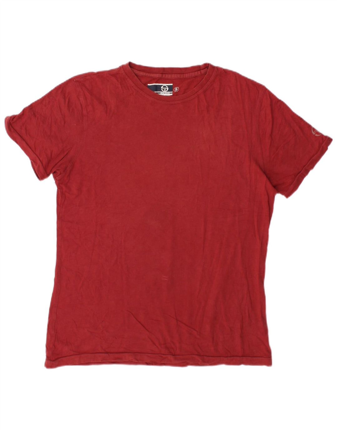 T-shirt męski Sergio Tacchini, mały, bordowy, bawełniany