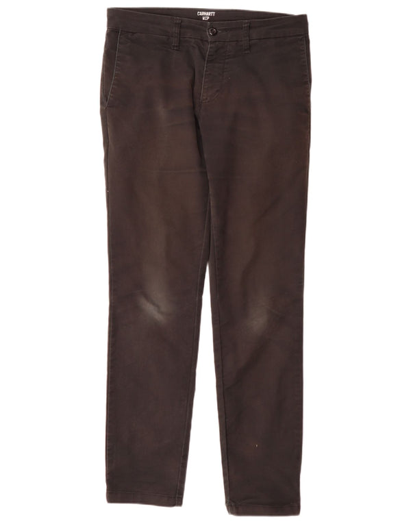 Męskie spodnie Chino Carhartt Slim Fit W30 L32 Czarna bawełna