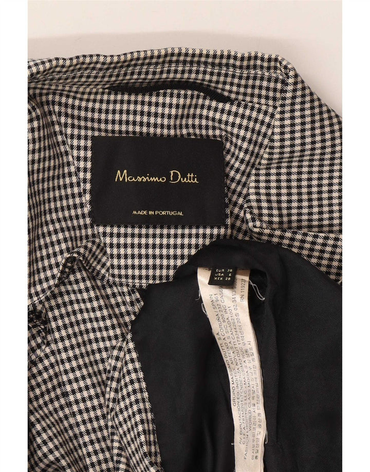 Damska marynarka Massimo Dutti zapinana na 2 guziki EU 38, mała czarna kratka