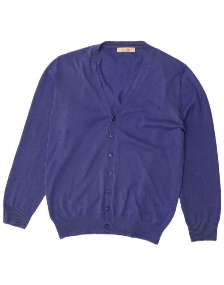 Sweter męski Zara, duży, niebieski