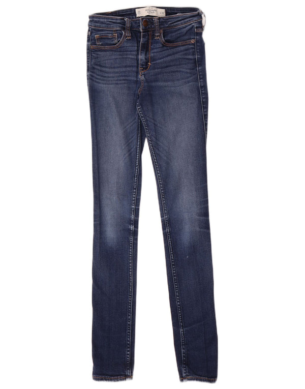 Damskie jeansy skinny Abercrombie & Fitch W24 L29 Granatowe, bawełniane