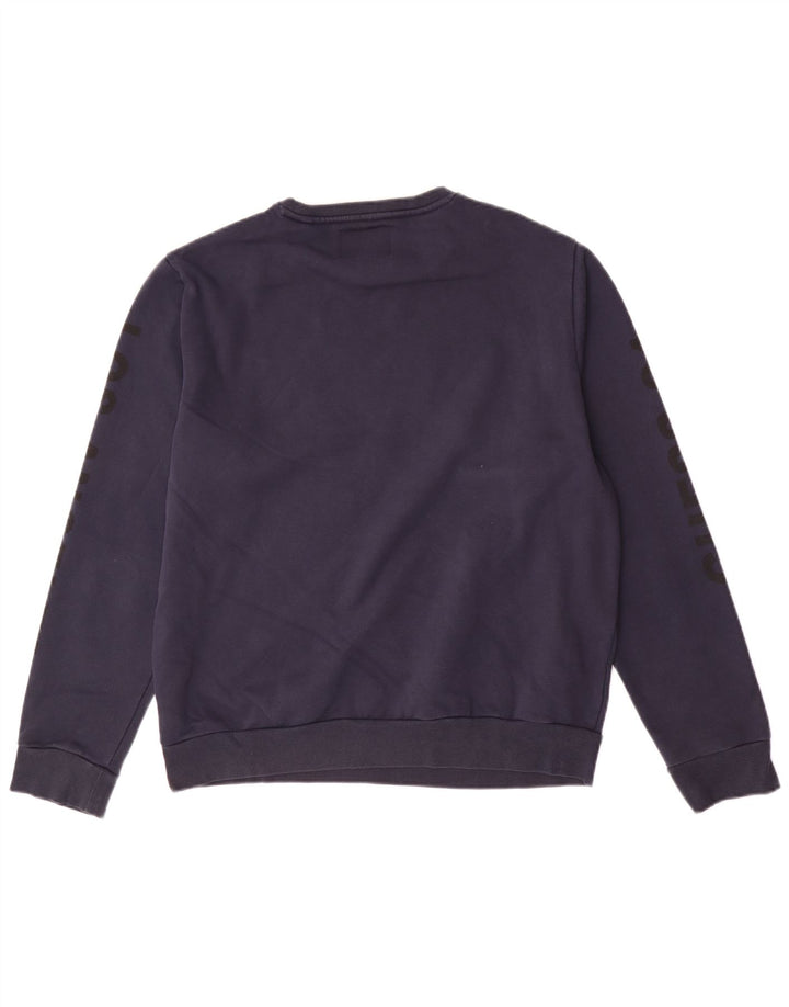 Męska bluza Guess z grafiką, duża, granatowa, bawełniana
