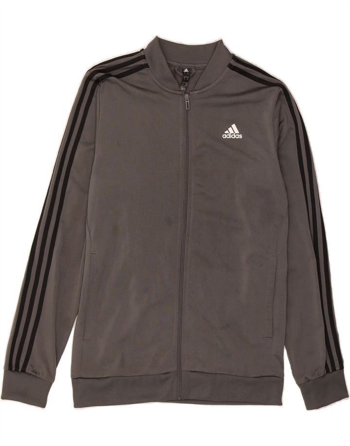 ADIDAS Mens Tracksuit Top Jacket Medium Grey Polyester Vintage Adidas and Second-Hand Adidas from Messina Hembry 
