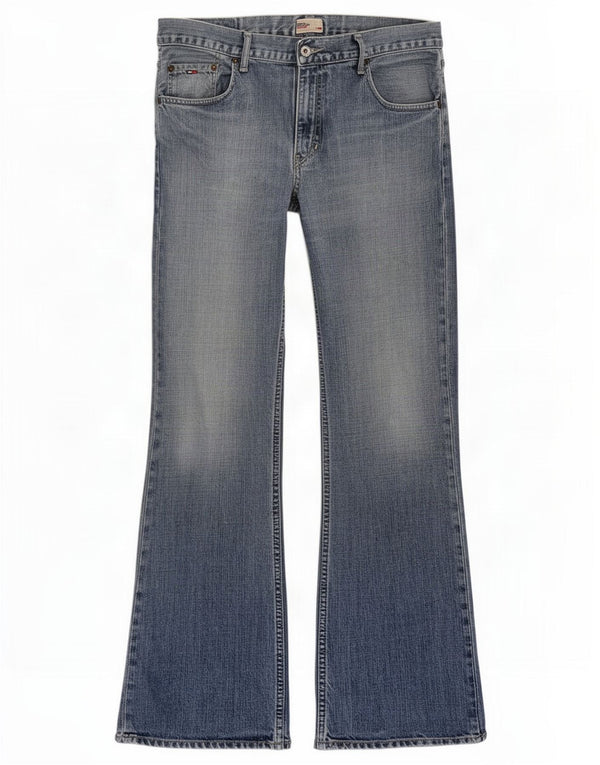 Damskie jeansy Bootcut Tommy Hilfiger Manhattan W34 L31 Niebieska bawełna