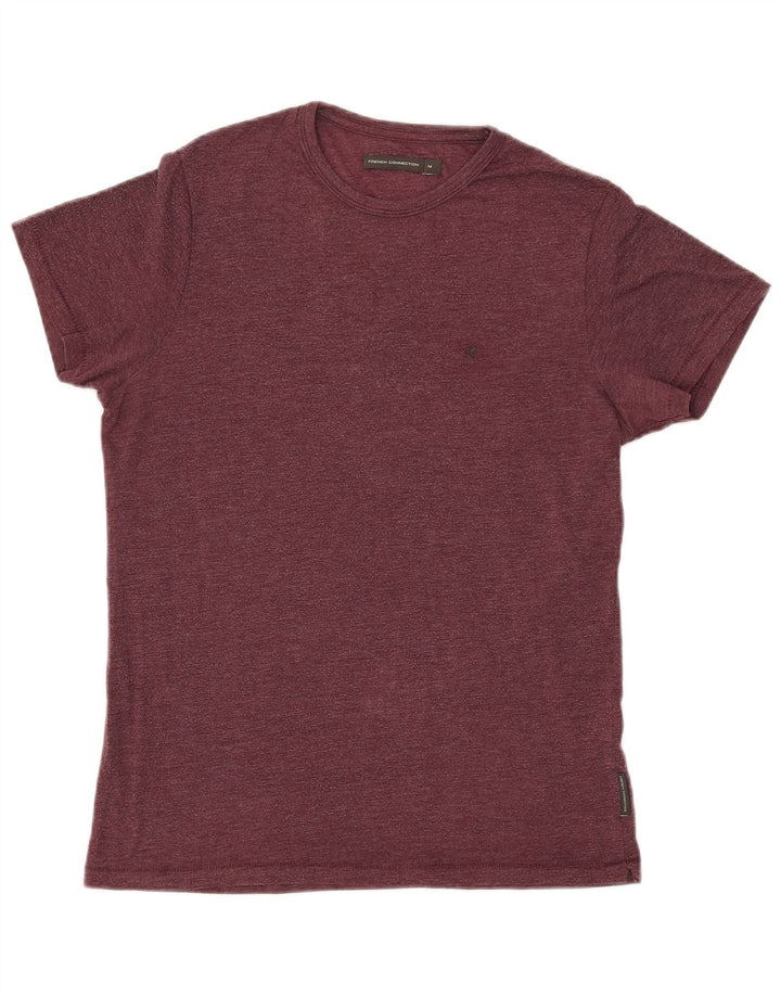 T-shirt męski FRENCH CONNECTION Top, średnia, bordowa bawełna