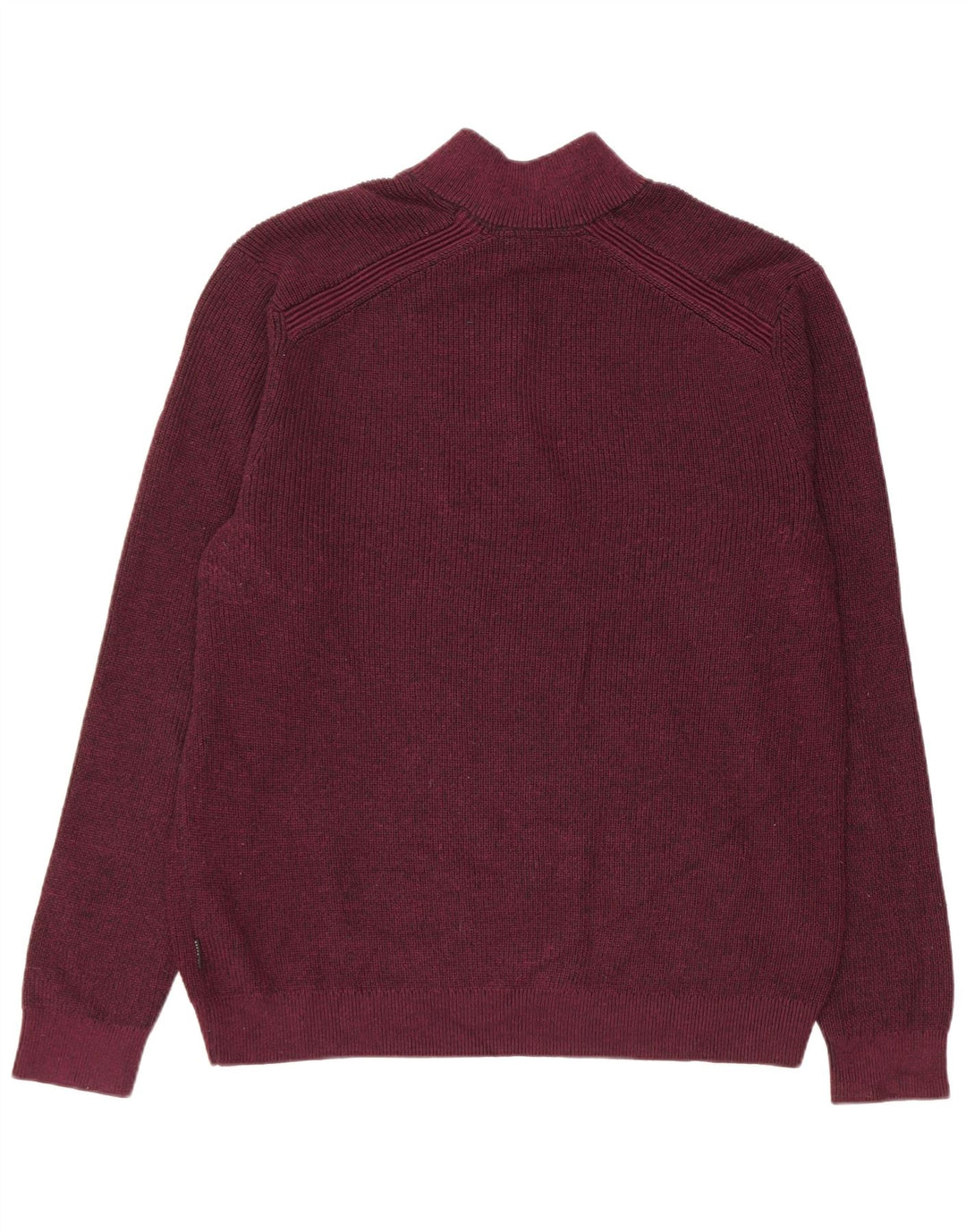 Męski sweter Ted Baker z zamkiem błyskawicznym, rozmiar 6 2XL, bordowy poliester