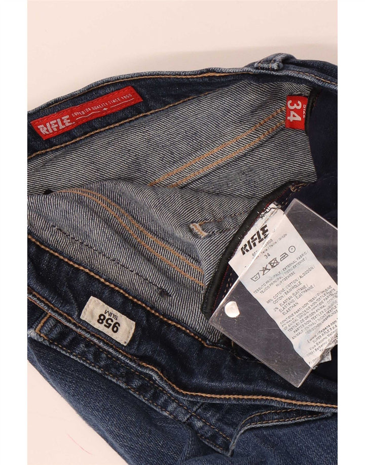 Męskie jeansy Rifle Slim W34 L33 Niebieskie bawełniane