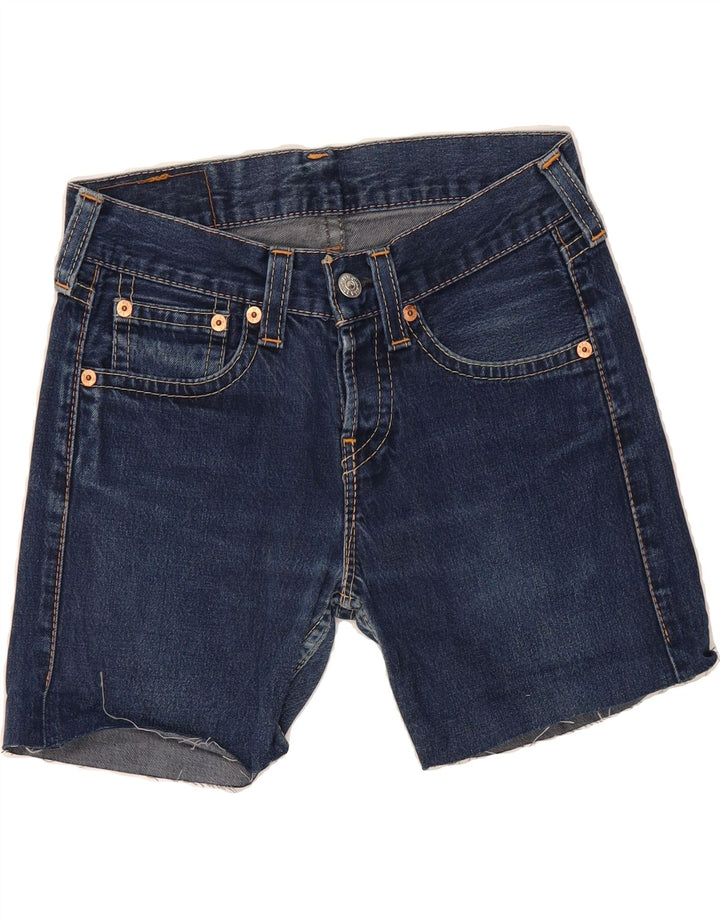 LEVI'S Womens 907 Denim Shorts W29 Medium Navy Blue Cotton Vintage Levi's and Second-Hand Levi's from Messina Hembry 