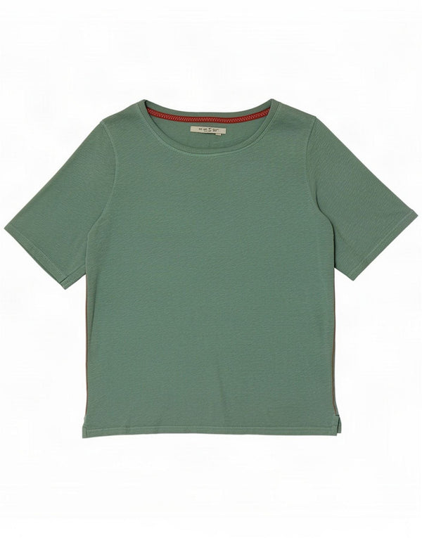 T-shirt damski White Stuff Top UK 12 Medium Green Cotton