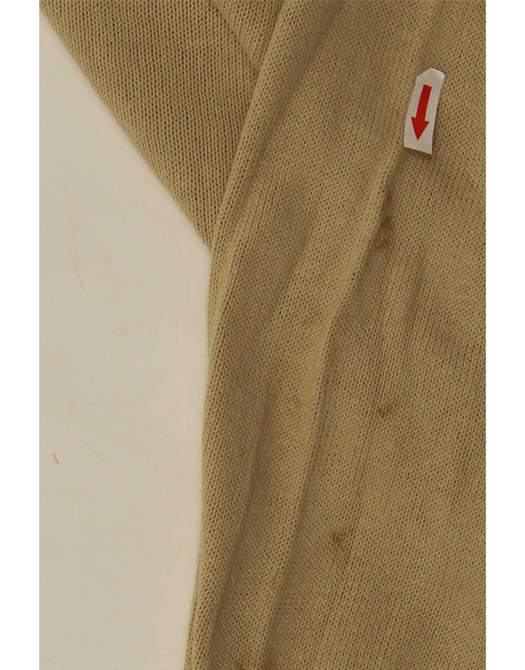 Męski sweter Zara z okrągłym dekoltem, duży, beżowy, bawełniany