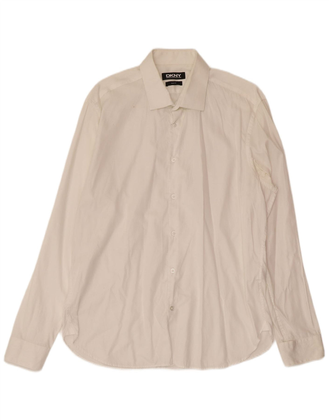 Koszula męska slim fit Dkny, średnia biała bawełna