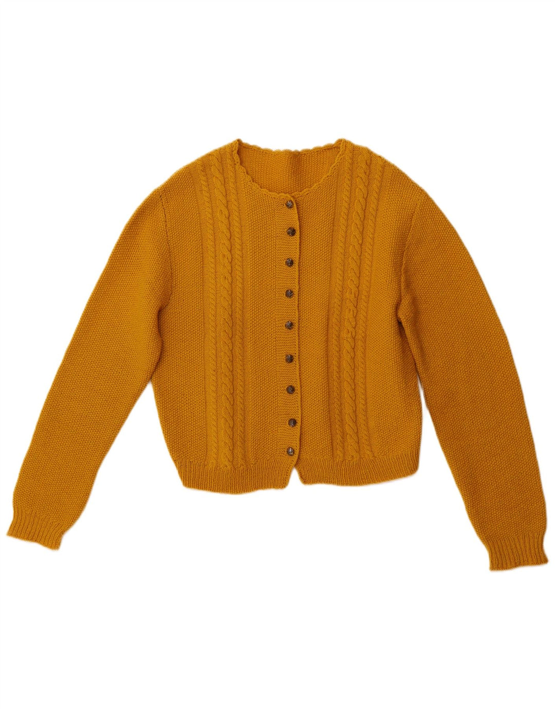 Sweter damski VINTAGE Crop Cardigan UK 10 Small Yellow