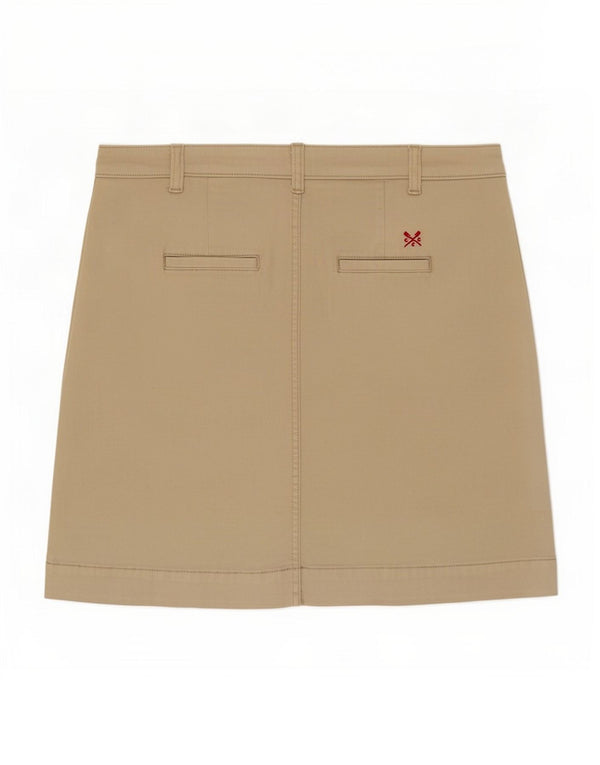 Crew Clothing Damska mini spódniczka UK 16 duża W36 beżowa bawełna