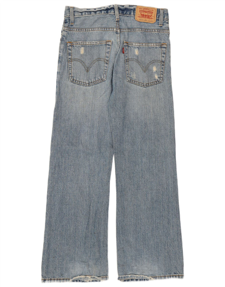 Jeansy Levi's Damskie 527 Distressed Bootcut Rozmiar 12 Średnie W28 L27 Niebieskie