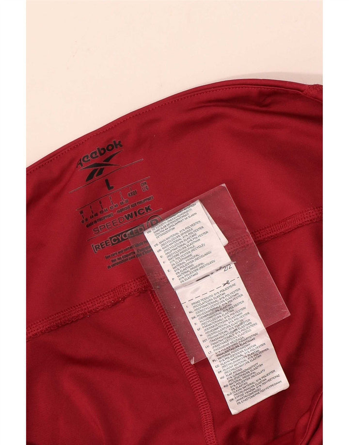 Damskie legginsy Reebok Capri UK 16/18, duże, różowe, poliestrowe