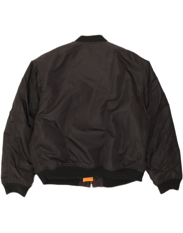Męska kurtka bomberka Vintage IT 52/54 XL z czarnego nylonu