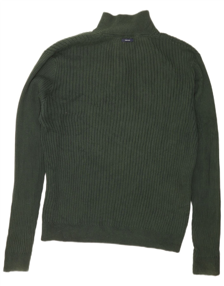 Męski sweter zapinany na guziki Nautica, duży, zielony, bawełniany