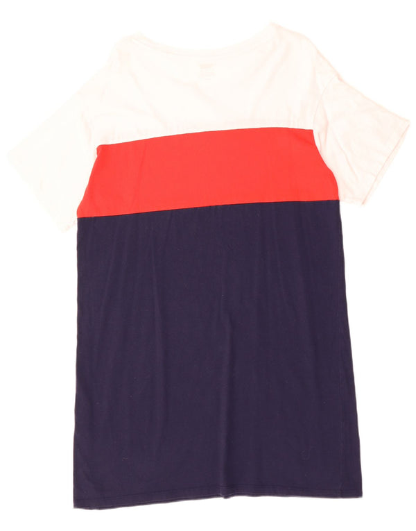 Damska sukienka t-shirtowa oversize LEVI'S UK 10, mała, granatowa, z blokami kolorów