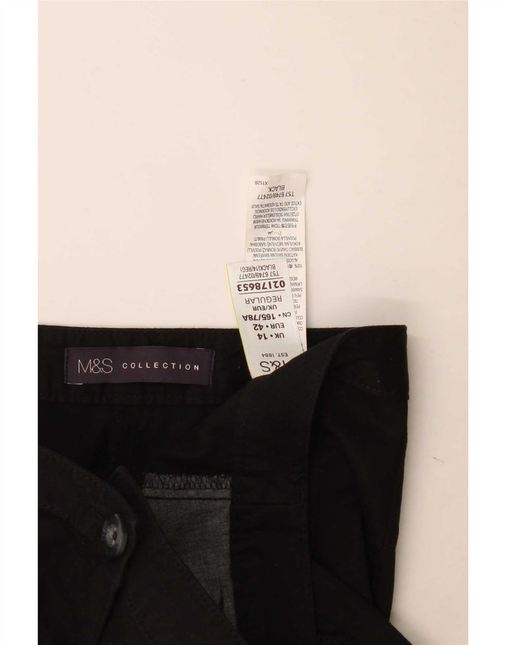 Spodnie damskie Marks & Spencer Regular Capri UK 14, duże, W34 L24, czarne