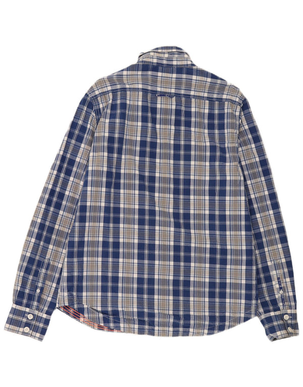 Koszula męska Superdry 2XL, bawełniana niebieska kratka