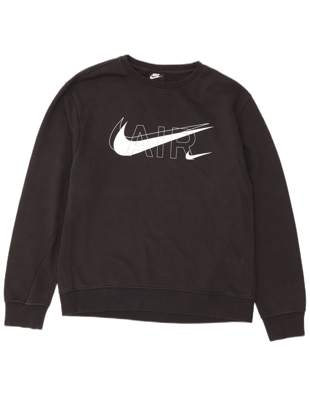 Męski sweter z grafiką Nike, średni czarny, bawełniany