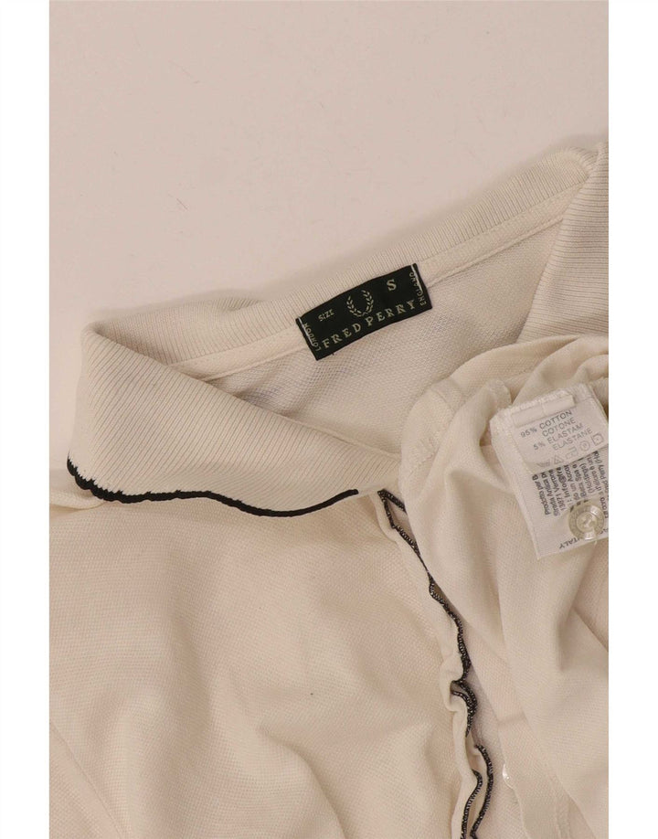 Damska koszulka polo Fred Perry UK 10, mała, złamanej bieli, bawełniana