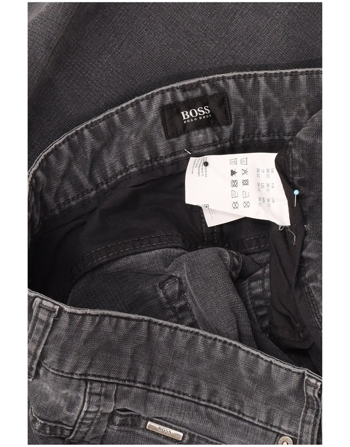 Męskie dżinsy Hugo Boss W36 L32 Szara bawełna