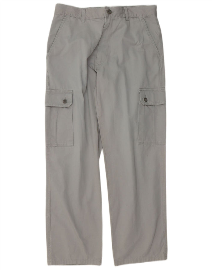 Męskie proste spodnie cargo KEEGAN IT 48 Medium W32 L30 Szara bawełna