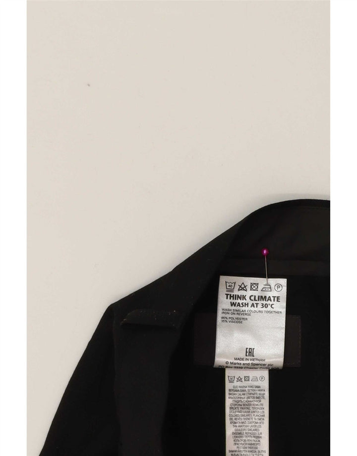 Marks & Spencer Męskie zwężane spodnie garniturowe W38 L31 Czarny poliester klasyczny