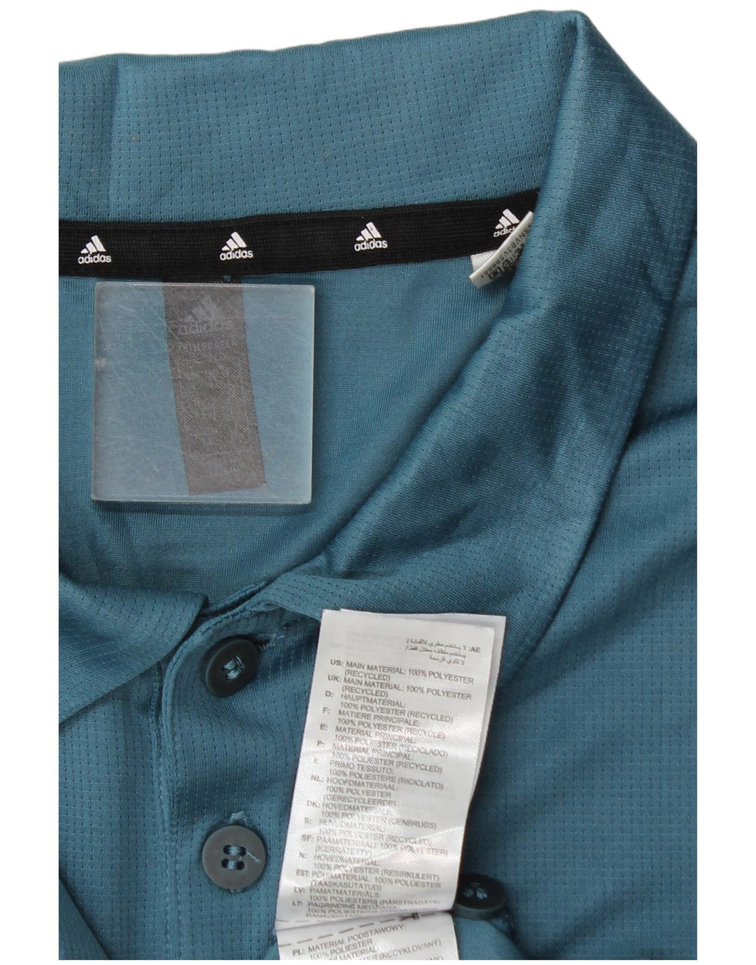 Męska koszulka polo Adidas Aeroready, duża, niebieska, z poliestru