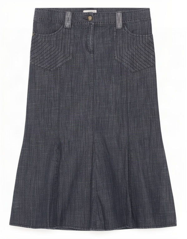 Marks & Spencer Damska Spódnica Denim Per Una UK 14 Duża W32 Granatowa Bawełna
