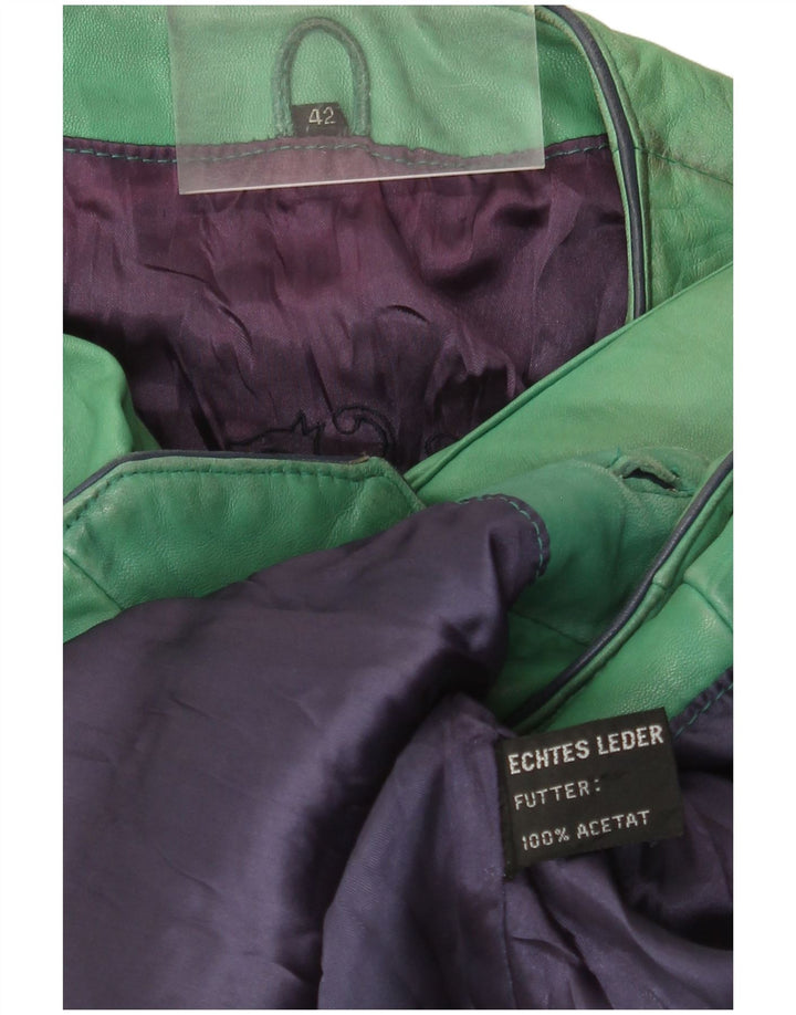 Vintage damska kurtka zapinana na 4 guziki EU 42, duża, zielona