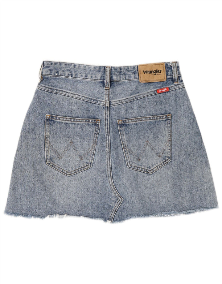 Wrangler Damska spódnica dżinsowa w trudnej sytuacji UK 8 Small W27 niebieska