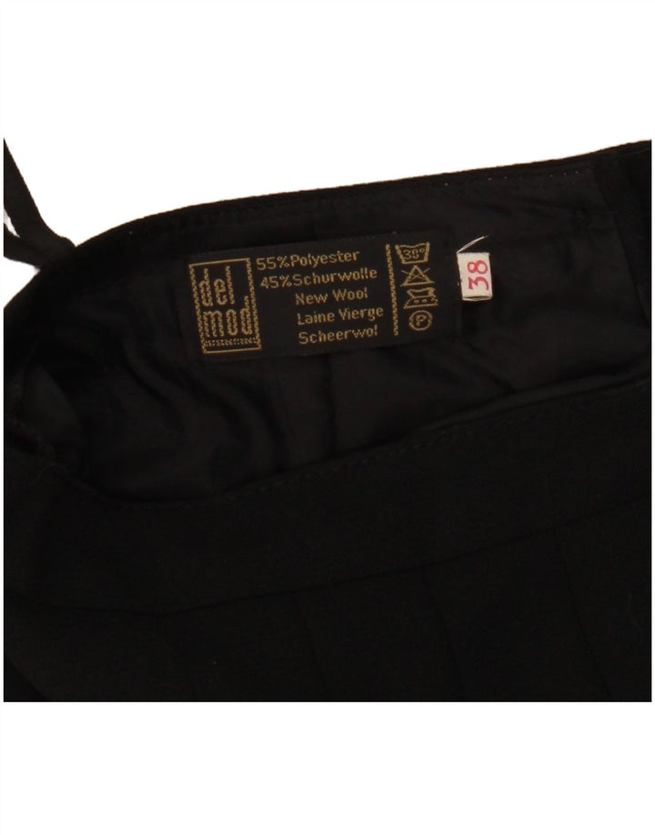 Del Mod Damska plisowana spódnica z wysokim stanem EU 38 Medium W27 Czarny poliester