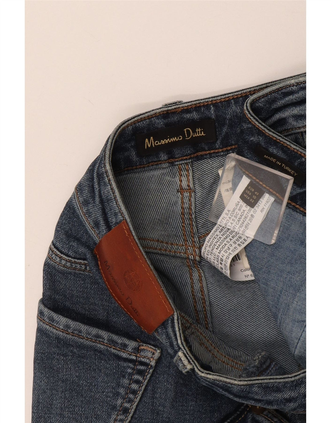 Damskie jeansy Massimo Dutti Cigarette Straight EU 42 Large W32 L27 Blue