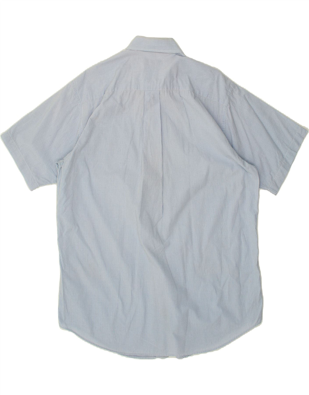 NAUTICA Mens Short Sleeve Shirt Size 16 Large Blue Gingham Cotton Vintage Nautica and Second-Hand Nautica from Messina Hembry 
