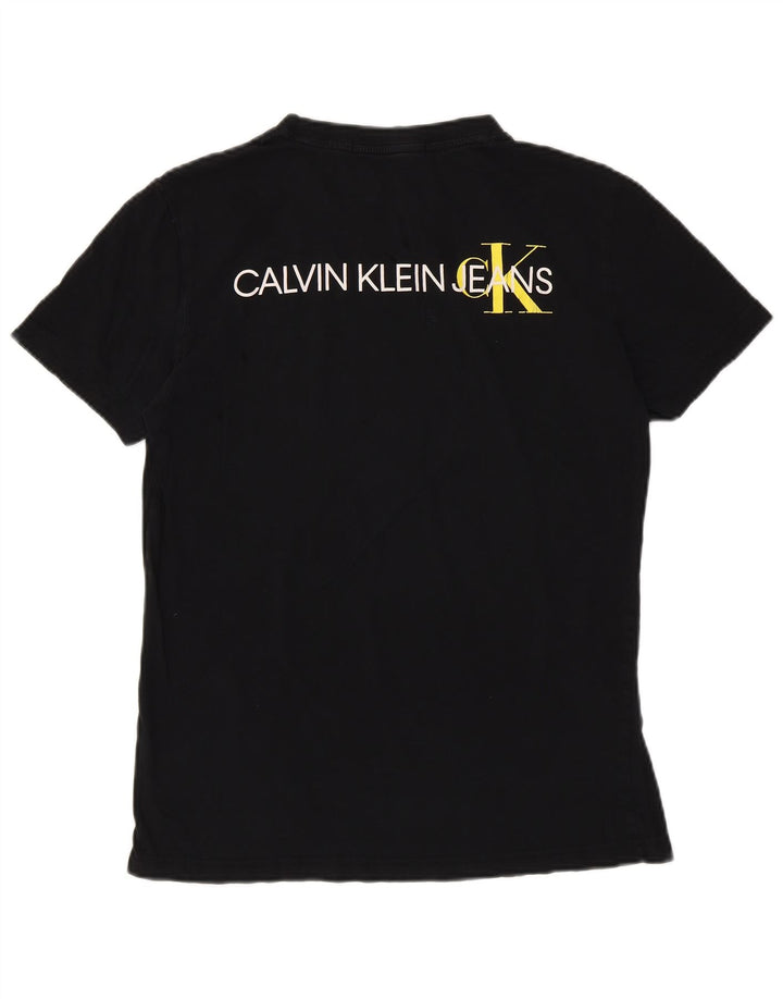 Męski T-shirt z grafiką CALVIN KLEIN JEANS, duży, czarny