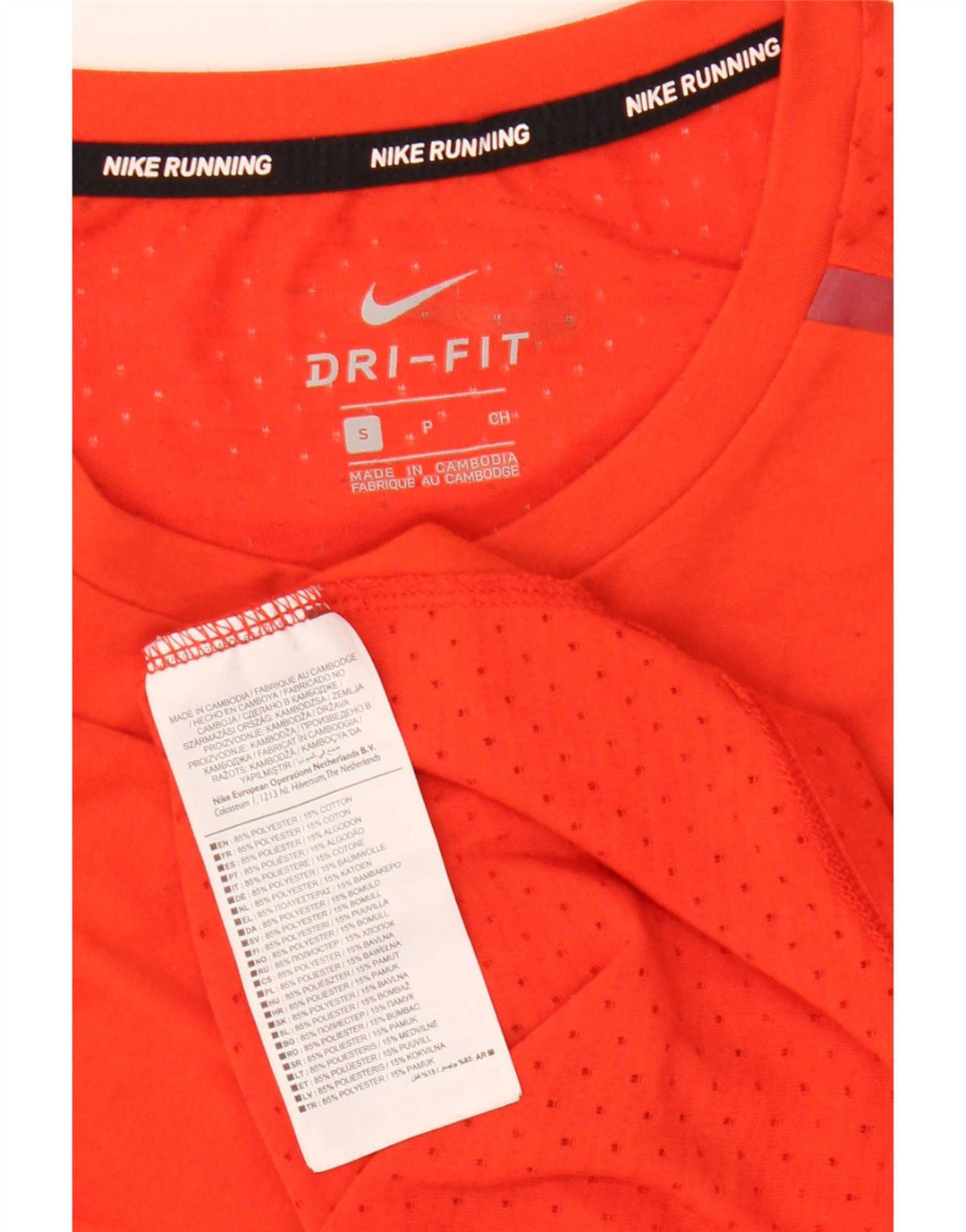 Męski T-shirt Nike Dri Fit, mały, czerwony, poliestrowy